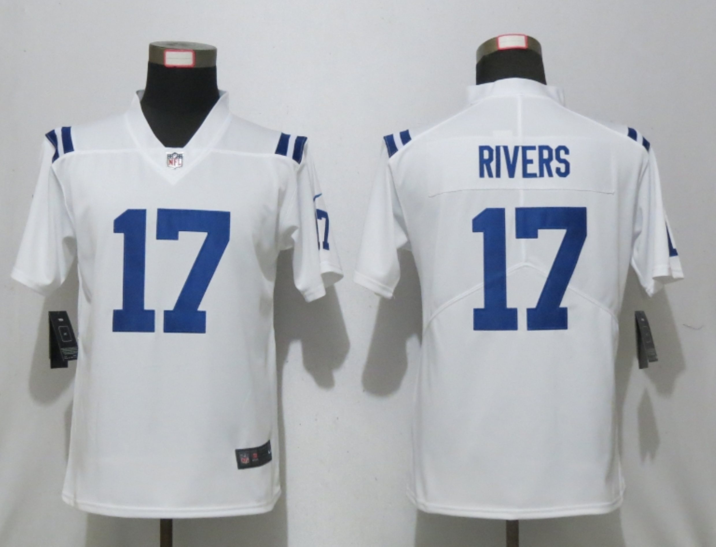 Women New Nike Indianapolis Colts #17 Rivers White Alternate Vapor Elite Playe